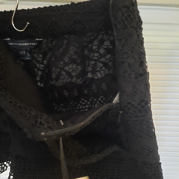 French Connection Crochet Lace Shorts Black Size 4 - Picture 6 of 10